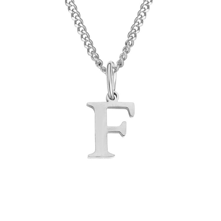 14K Stainless Steel Necklace with 26 Letters