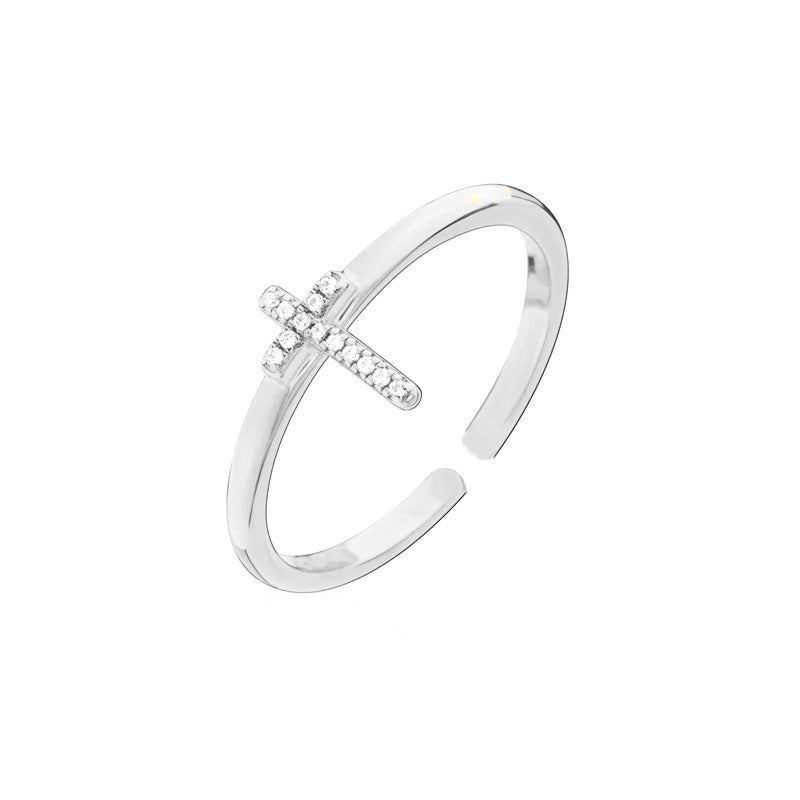 Adjustable Cross Ring for Women's Fashion