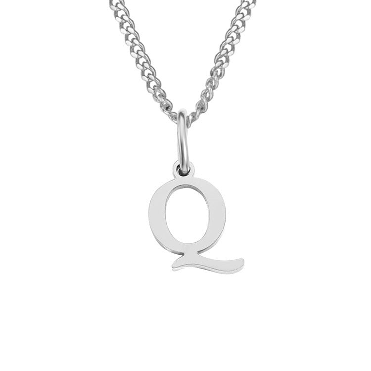 14K Stainless Steel Necklace with 26 Letters